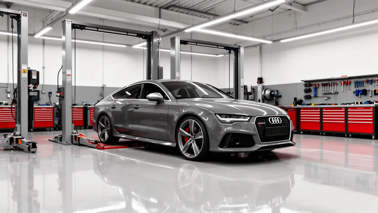 Audi RS7 in premium workshop